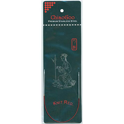 Red Circular Knitting Needles 9"-Size 7/4.5mm