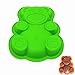 KeepingcooX 3D Bear Mousse Cake Mold Set, Approx. 8.5 Inch Cake Baking Mold - Novelty Silicone Cake Pan for Kids, Nonstick Bakeware, 8.46 x 6.89 x 0.98 Inches (Bear)