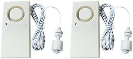 Topvico Water Leakage Alarm Sensor Detector, High / Low Water Level Floater, 120dB Audio, 78 inches Cable (2 Pack)