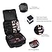 Travel Makeup Bag【Newest 2019】, ETEREAUTY Portable Cosmetic Case Train Bag with 3 Individual Cases, Premium Makeup Organizer Bag for Makeup Brushes Toiletry Jewelry Digital Accessories（Black）