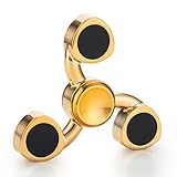 Spin Wars - Fidget Hand Spinner Toy - Addictive Fun for All Ages No Batteries Required (3 Sided, Gold: 1 Pack)