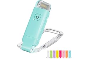 HONWELL Rechargeable Book Light, Clip On LED Reading Lights for Kids Reading in Bed, 3 Brightness Levels Dimmable Bookmark Light for Eye-Protection, Portable Reading Lamp for Bookworms, Travel(Blue)