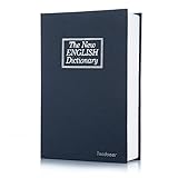 Readaeer Dictionary Diversion Secret Book Safe Portable Travel Box with Key Lock Steel Large-Blue (Office Product)
