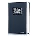 Readaeer Dictionary Diversion Secret Book Safe Portable Travel Box with Key Lock Steel Large-Blue