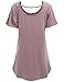 Doublju Womens Basic Comfy Short Sleeve Oversized Long Tunic Top INDIPINK 2XL