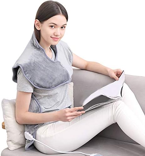 BELIEVE Heating Pad for Neck and Shoulders Pain Relief Moist with Fast-Heating and 5 Heat Settings,Fast Heating Technology