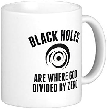 Black Holes on White White Coffee Mug 11 Oz