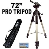 Professional PRO 72" Super Strong Tripod With Deluxe Soft Carrying Case For The Canon XH-A1, XH-A1S, XH-G1, XL-1S, XL1, XL2, XL-H1, GL2, GL1, XM2, XM1 Mini Dv Camcorders
