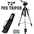 Professional PRO 72" Super Strong Tripod With Deluxe Soft Carrying Case For The Canon XH-A1, XH-A1S, XH-G1, XL-1S, XL1, XL2, XL-H1, GL2, GL1, XM2, XM1 Mini Dv Camcorders