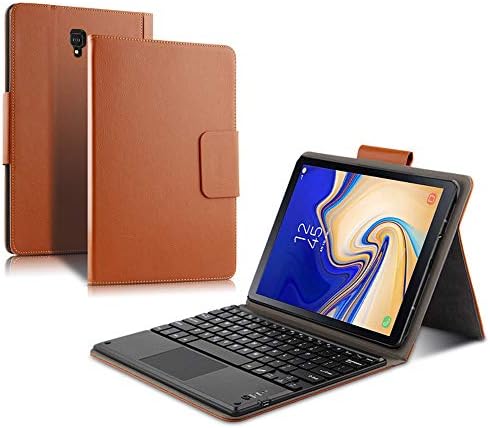 Showyun Keyboard Case for Samsung Galaxy Tab S4 10.5 Inch T835, Tablet Keyboard PU Leather Case Set Wireless Keyboard Tablet Protector with Touchpad