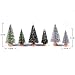 EMiEN 19 Pieces Christmas Miniature Ornament Kits Set for DIY Fairy Garden Dollhouse Decoration,Santa,Christmas Trees,Small Bear,Snowman, Red Socks,Gift Bags,Star for Children