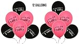 Bachelorette & Bridal Party Balloons (12 Count) by Blast in a Box | Bachelorette, Engagement, Wedding & Bridal Party Decorations | Included with our Bachelorette Party Kits!