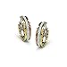 Stainless Steel CZ Hoop Earrings, Tri Color Layerd Overlapping Style, For Women, Girls