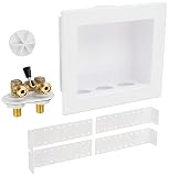 Oatey 38568 Quadtro Washing Machine Outlet Box Copper Sweat Tail Piece, Single Lever, 2" Hub