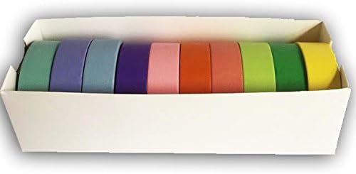 Washi Colored Tape Rolls - Makes Your DIY and School Projects Look Amazing and Professional - 10 Solid Decorative Colors. Art supplies Color Tape Decorative Tape Project Kids School Supplies