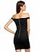 Zeagoo Women's Off Shoulder Lace Up Mini Dress Bodycon Club Party Dresses