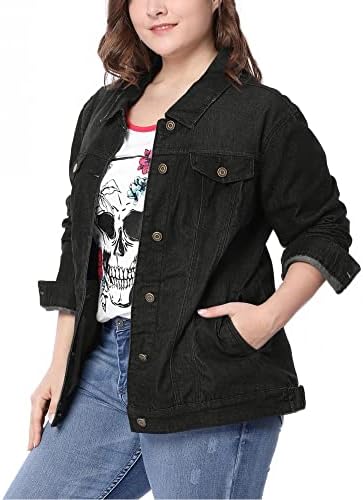 Button Down Washed Denim Jacket 