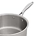 Amazon Brand – Stone & Beam Sauce Pan With Lid, 3-Quart, Tri-Ply Stainless Steel