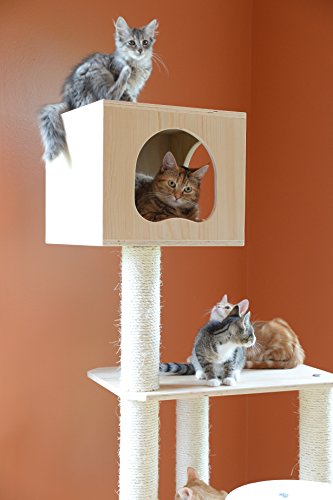 Armarkat S6905 Premium Solid Wood Cat Tree Tower, 69"