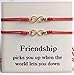 Love and Friendship Matching Bracelets for Best Friends Set of 2 Red String