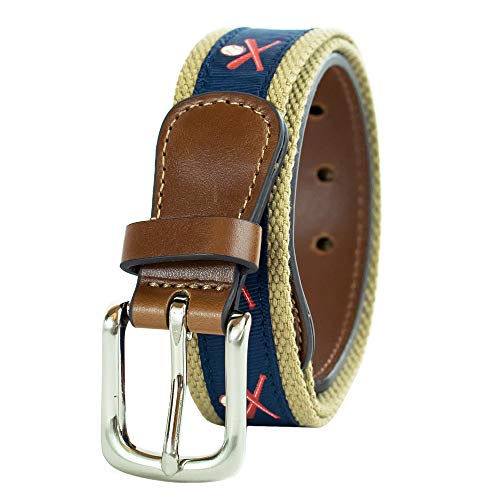 Wembley Big Boys Novelty Fabric Belt, Baseball, S