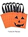 Boao 24 Pieces Halloween Lantern Pumpkin Tote Bags Non Woven Candy Bags for Halloween Party(7.9 x 7.9 Inch)