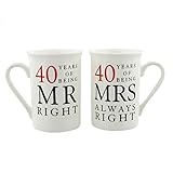 Happy Homewares Ivory 40th Anniversary Mr Right