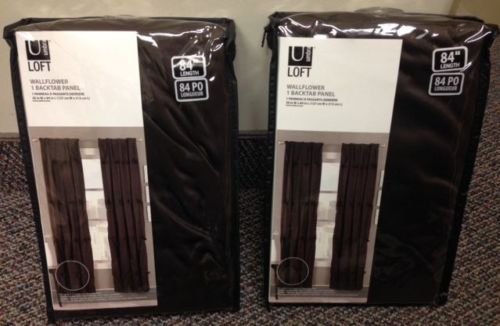 UmbraLoft Wallflower Backtab Drapery Panel 84" Length - Brown one panel