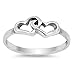 Forever Love Knot Heart Promise Ring New .925 Sterling Silver Band Size 8