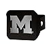 University of Michigan Wolverines Black Metal Hitch Cover with 3D Chrome Team Logo by FANMATS - Round Molded Design – Easy Installation on Truck, SUV, Car - Ideal Gift for Die Hard NCAA Fan
