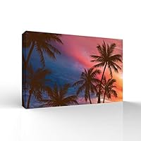 Canvas Wall Art The Palms Under The Sunset Canvas Prints Home Artwork Decoration for Living Room,Bedroom - 12x18 inches