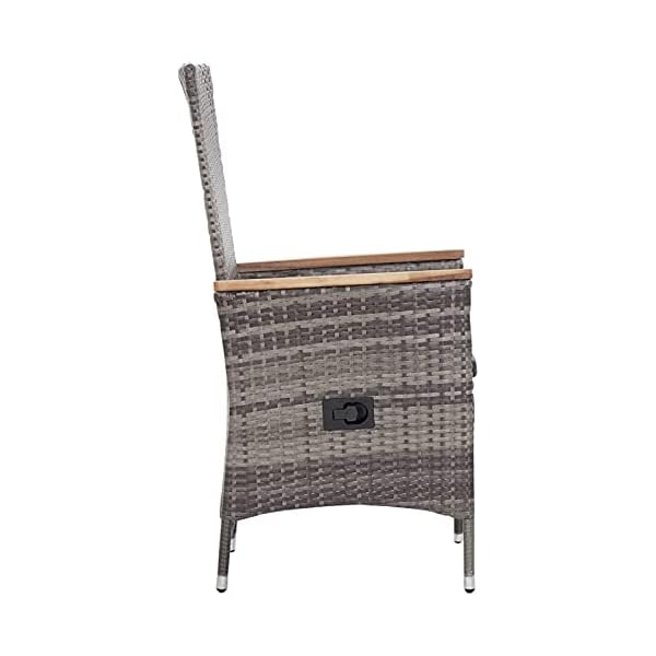Festnight 3-TLG. Garten-Lounge-Set mit Kissen Outdoor-Lounge-Set Loungesofa Balkonmöbel Sitzgruppe Gartengarnitur Poly… – Bild 3