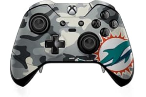 Skinit Decal Gaming Skin Compatible with Xbox One Elite Controller - Officially Licensed NFL Miami Dolphins Camo Design