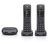 Motorola AXH02 AX Series DECT 6.0 Cordless Digital Phone and Answering System with Built-in Alexa (2 Handsets)