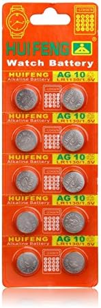 10PCS AG10 LR1130 389 LR54 SR54 SR1130W 189 Button Cell Coin Watch Batteries