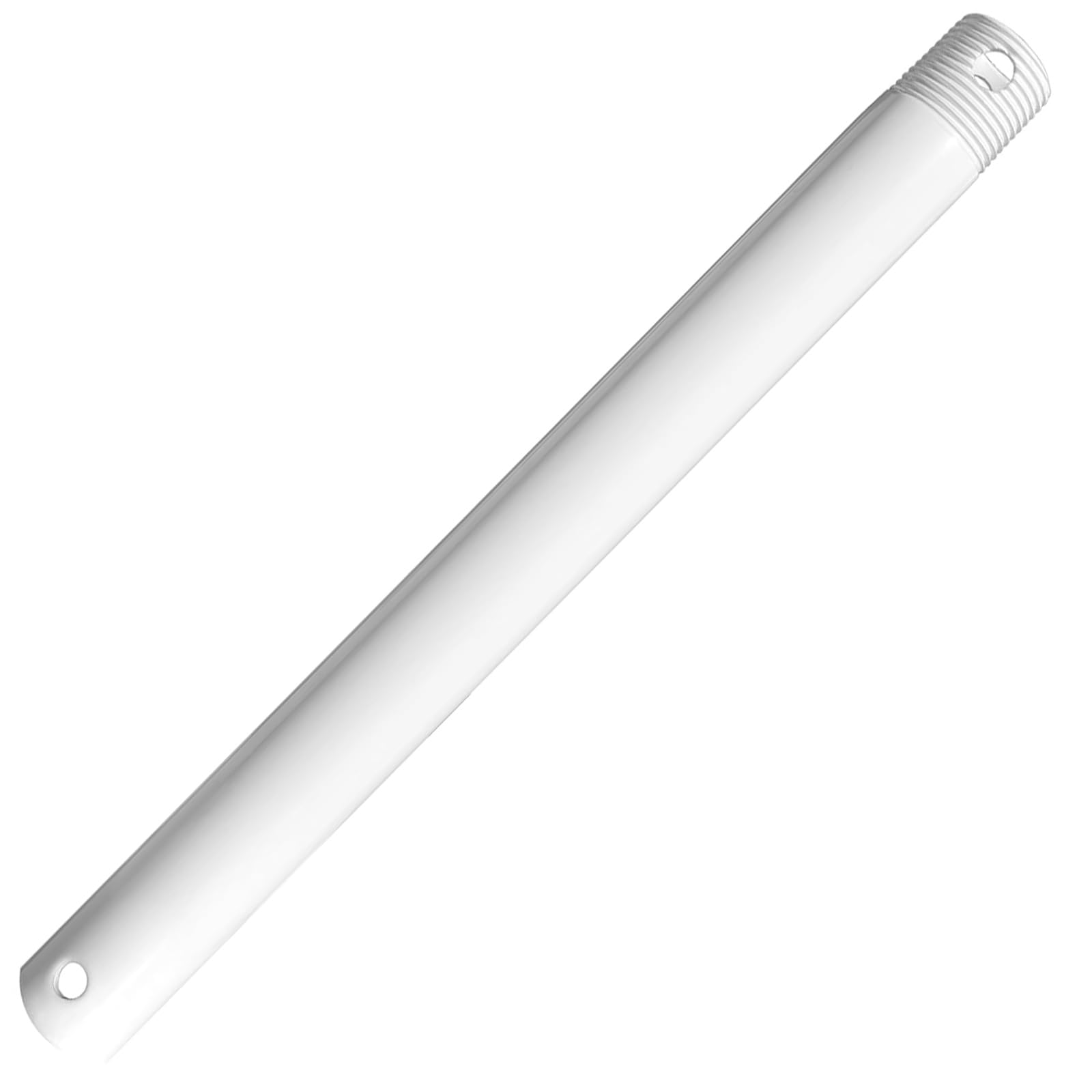 Photo 1 of 12 Inch Ceiling Fan Downrod Threaded, 1 Inch Outer Diameter Matte White Ceiling Fan Extension Rod (With Threads),Down Rods Compatible With Most Ceiling Fans,Easy Installation