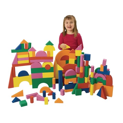 Foam Unit Floor Blocks - 126 Pieces Excellerations, Indoor Play Equipment for Kids, Large Foam Blocks, Foam Blocks for Toddlers, Big Foam Blocks, Foam Building Blocks, Blocks