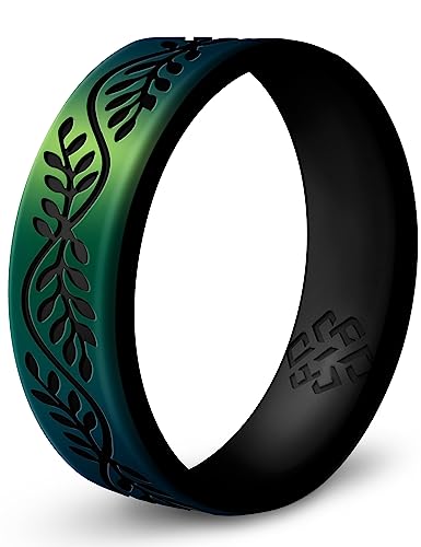 Knot Theory Laurel Silicone Ring in Enchanted Green