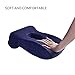 SOMIDE Nap Sleeping Face Pillow, Memory Foam Slow Rebound Face Down Desk Pillow Sleeper Back Support, Hollow Design, Removable Washable Velvet Cover Blue