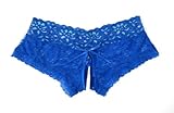 Trixx Intimates Women's Open Crotch Boyshorts Panty Blue