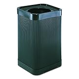 Safco Products At-Your-Disposal Trash Can 9790BL, Black, Impact and Water Resistant, 38 Gallon