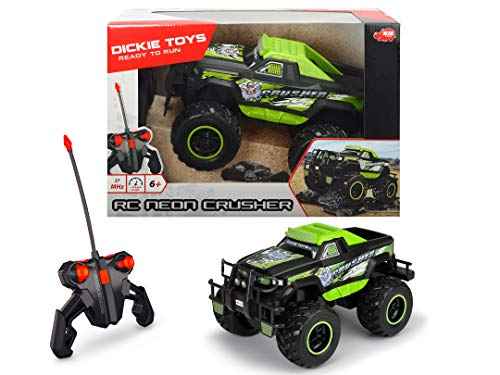 Dickie Toys RC Neon Crusher, Ferngesteuertes Auto für drinnen und draußen, 10 km/h, XL Monster Truck, mit Fernbedienung… – Bild 3