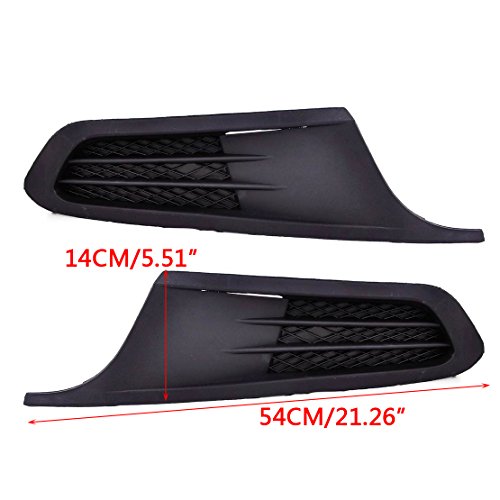 beler 2pcs Black Left & Right Bumper Grille Grill Cover for VW Jetta 2011-2014 5C6 853 665 9B9 5C6 853 666 9B9