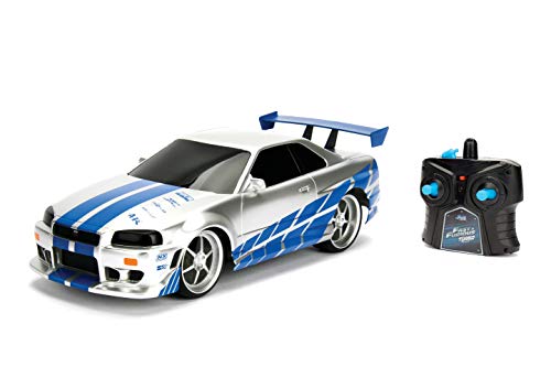 Jada Toys Fast & Furious Brian's Nissan Skyline GT-R (Bnr34)- Ready to Run R/C Radio Control Toy Vehicle, 1: 16 Scale