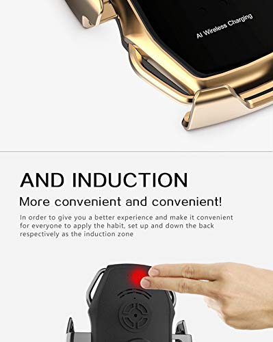 image for KMI CHOU A5 Phone Holder for Car,Automatic Clamping IR Intelligent Wir