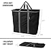 CleverMade Collapsible Laundry Caddy - Black Charcoal 1 Pack 64L / 17 Gal - Foldable Storage Organization Container Clothes Room Storage Solution
