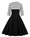 Wellwits Women's Halloween Red Strap Pin up Sailor Navy 1950s Vintage Dress