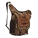 EconooLed Canvas Men Boys Classical Single Shoulder Cross Body Bag- Dark Khaki