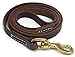 YOOGAO Pet Genuine Leather Dog Training Leash. 4/6 ft Length 3/5 inch Width for Medium and Large Dogs.(4 feet)