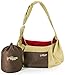 UGGO Pet Sling Carrier and Feeding Bag 2in1 SET.Outdoor,Handsfree,Waterproof,Adjustable Strap Carrier for Dog/Cat/Rabbit up to 14Lbs (Beige) and Transport/Deposit/Feeding Smaller Bag.